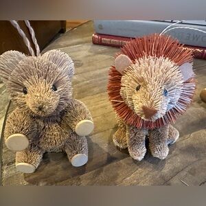 Pottery barn bottle brush ornaments
